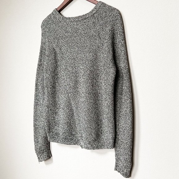 Madewell Province Cross-Back Pullover Sweater Cotton Blend Soft Marled Gray M - Picture 7 of 16